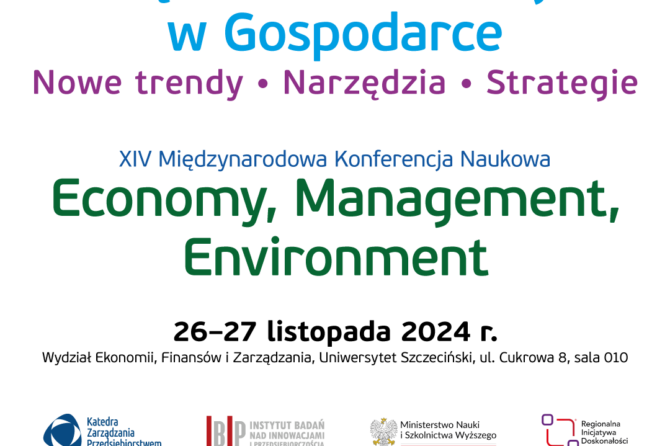 Zbliżający się termin konferencji naukowych Katedry Zarządzania Przedsiębiorstwem