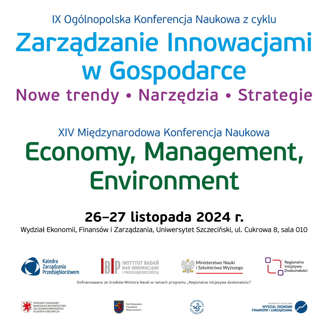 Zbliżający się termin konferencji naukowych Katedry Zarządzania Przedsiębiorstwem