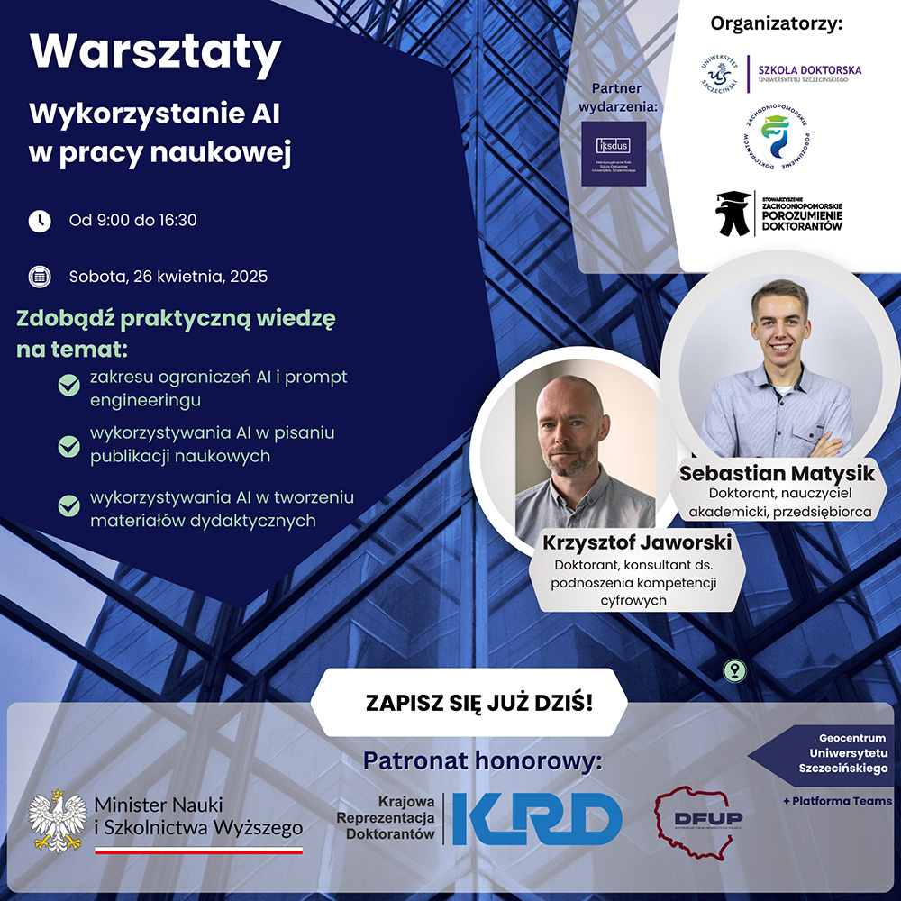 Warsztaty pt. „Wykorzystanie AI w pracy naukowej”