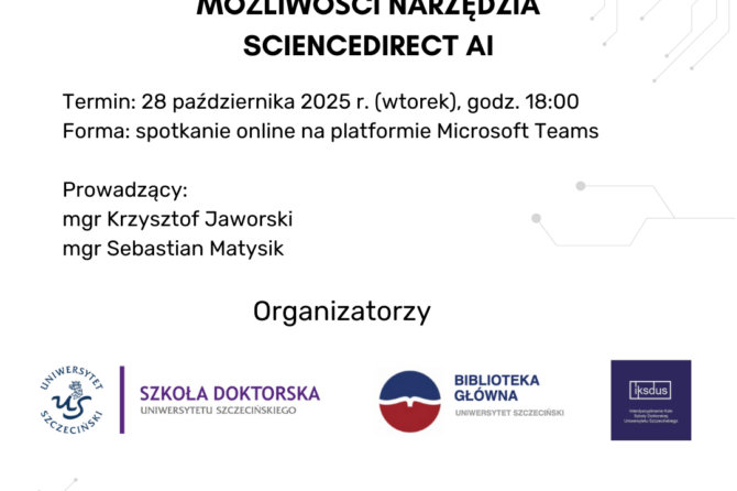 Szkolenie: Możliwości narzędzia ScienceDirect AI